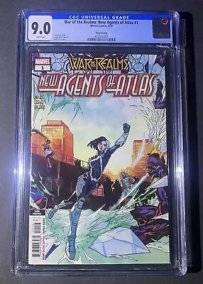 Buy WAR OF THE REALMS NEW AGENTS OF ATLAS #1 3RD PRINTING VARIANT 2019 Marvel 9.0 • 51.78£
