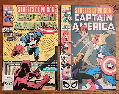 Buy Captain America #375 + 376 Marvel Comics 1990 Streets Of Poison - VF/NM • 7.90£