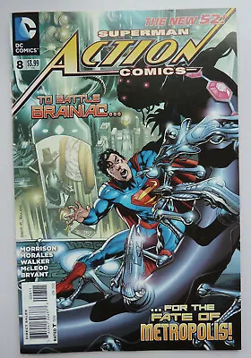 Buy Action Comics #8 - New 52 Superman 1st Printing - DC Comics June 2012 F/VF 7.0 • 4.25£
