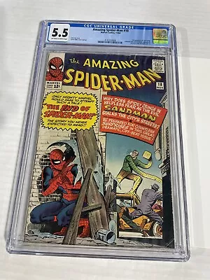 Buy Amazing Spider-Man #18 CGC 5.5 1964 1st Appearance App Ned Leeds Fantastic Four! • 355.77£