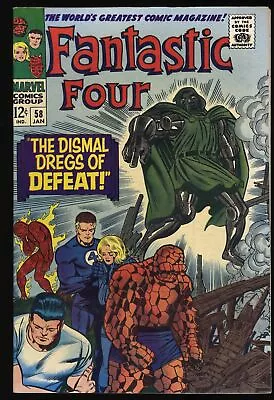 Buy Fantastic Four #58 VF+ 8.5 Doctor Doom! Jack Kirby Cover! Marvel 1967 • 102.14£