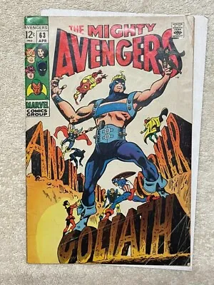 Buy Avengers #63 (RAW 5.5 - MARVEL 1969) Yellow Jacket. Goliath • 78.84£