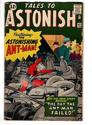 Buy Tales To Astonish #40 (1963) - Grade 4.0 - Ant-man Appearance - Jack Kirby Art! • 63.25£
