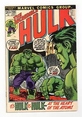 Buy Incredible Hulk #156 FN 6.0 1972 • 51.17£
