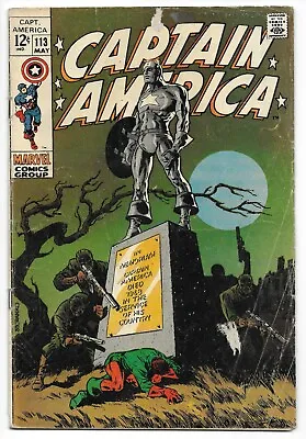 Buy Captain America # 113 Jim Steranko Cap's Funeral !!! 5.0 Or Better • 32.12£