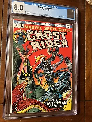 Buy Marvel Spotlight #8 2/73 Cgc 8.0 White Fourth Ghost Rider! Great Cover! Nice! • 78.05£