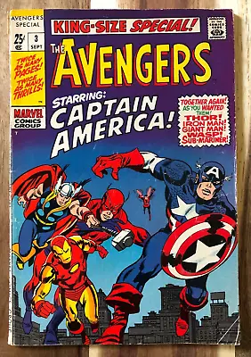 Buy Avengers Annual #3 : 1969 Marvel : Stan Lee & Jack Kirby Art : Fine 6.0 • 23.79£