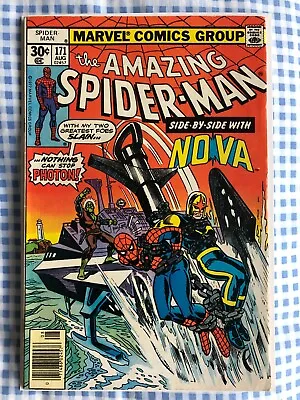 Buy Amazing Spider-Man 171 (1977) Nova And Photon App, Cents [6.5] • 15.99£