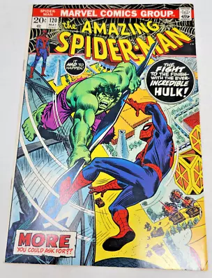 Buy Amazing Spider-man #120 Hulk Appearance John Romita Sr Cover Art *1973* 8.0 • 84.78£