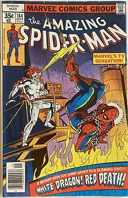 Buy Amazing Spider-Man #184 September 1978 1st Appearance White Dragon Nice Key 🔑🔥 • 19.99£