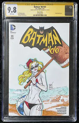 Buy Batman '66 #23 CGC 9.8 Sketch Cover Signed By Chris Johnson - Sexy Harley Quinn • 316.24£