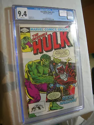 Buy Incredible Hulk #271 CGC 9.4 First Comic Book Appearance Of Rocket Raccoon • 200.87£