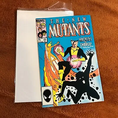 Buy NEW MUTANTS #35 MARVEL Comic 1985 Chris Claremont X-Men X-Force Magneto Book! • 23.65£