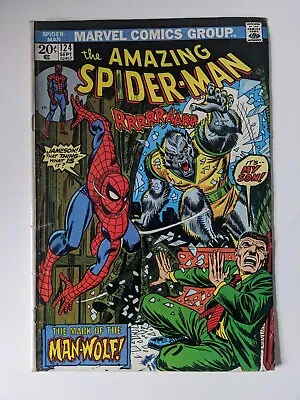 Buy Amazing Spider-Man #124 1973 - 1st Appearance Man-Wolf • 45£