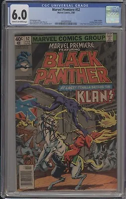 Buy Marvel Premiere #52 - Cgc 6.0 - Ku Klux Klan Storyline - Black Panther • 59.36£