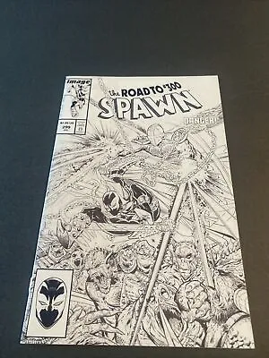 Buy Spawn #299 Todd McFarlane Spider-Man Homage B&W Sketch Variant Image 2019 NM • 11.98£