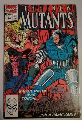 Buy Marvel Comics. The New Mutants #91. Fine. Cable/sabretooth. • 5.49£