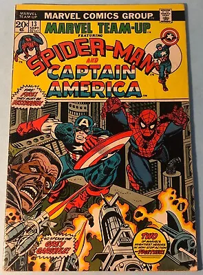 Buy Marvel Team-Up #13 VG+ 1973 Spider-man Captain America Nick Fury Grey Gargoyle • 6.30£