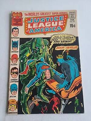 Buy Justice League Of America #87 , DC 1971 Comic Book, F/VF  7.0 • 17.59£