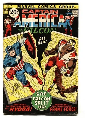 Buy Captain America #144 1971-falcon-marvel Comics--vg • 30.78£
