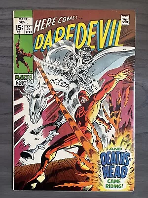 Buy Daredevil #56 VF+/Nm 1st Appearance Death's Head! Gene Colan! Marvel 1969 Silver • 19.79£