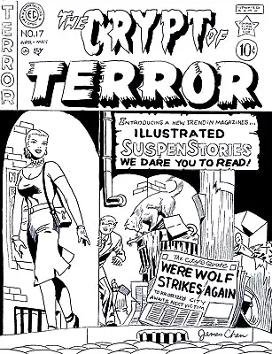 Buy The Crypt Of Terror # 17 1950 Cover Recreation Original Comic Art On Card Stock • 31.53£