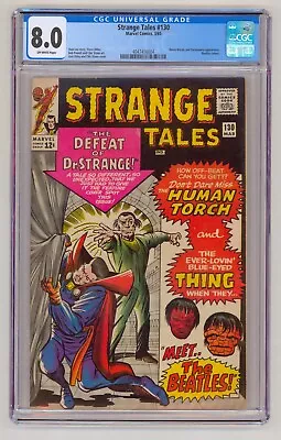 Buy Strange Tales 130 CGC 8.0 VF 1965 Dr Strange Beatles Human Torch • 319.81£