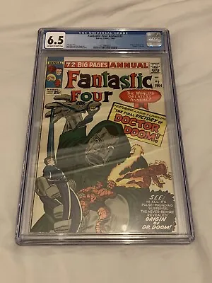Buy Fantastic Four Annual # 2 1964 Marvel Origin Of Doctor Dr Doom CGC 6.5 • 669£