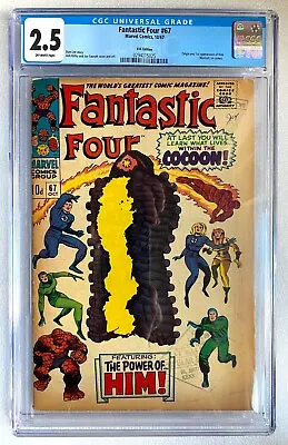 Buy Fantastic Four #67 Cgc 2.5 1st App Of Him/warlock Cameo 1967 Key Gotg Uk Variant • 174.99£