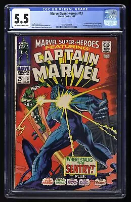 Buy Marvel Super-Heroes #13 CGC FN- 5.5 1st Appearance Carol Danvers! Marvel 1968 • 97.43£