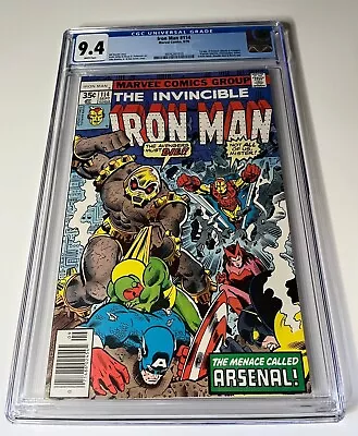 Buy Iron Man 114 (1978), CGC 9.4 White Pages, Marvel Comics, 1st App. Of Arsenal • 70.70£