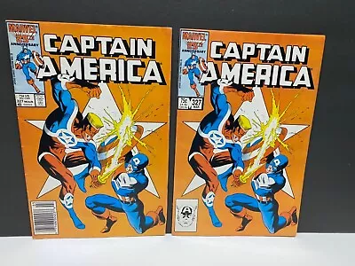 Buy 2x Captain America #327 (1987) Super Patriot 1st Walker Cover Newsstand VF NM • 55.96£