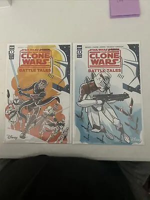 Buy Star Wars Adventures: The Clone Wars Battle Tales #1 & 2 IDW Comics • 15.88£