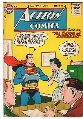 Buy Action Comics #225 - Dc 1957 - Fn- (5.5) - Bagged Boarded • 223.85£