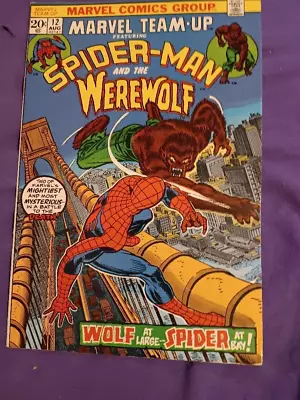 Buy MARVEL TEAM-UP Featuring Spider-Man And The WEREWOLF #12  1973 • 26.42£