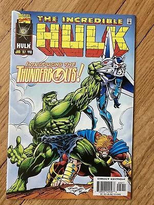 Buy INCREDIBLE HULK #449 9.2, 1st Thunderbolts, Marvel Comics 1997 • 99.94£