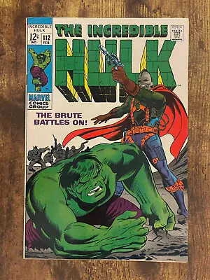 Buy Incredible Hulk #112 - STUNNING HIGH GRADE - Marvel Comics 1969 • 29.58£