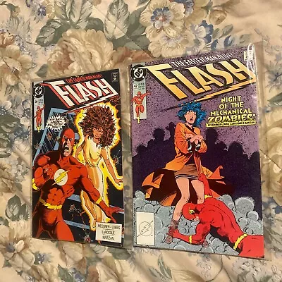 Buy 90’s DC Comic Book Lot Flash 39 & 42 The Fastest Man Alive SEP & JUN Nos 48 • 10.99£