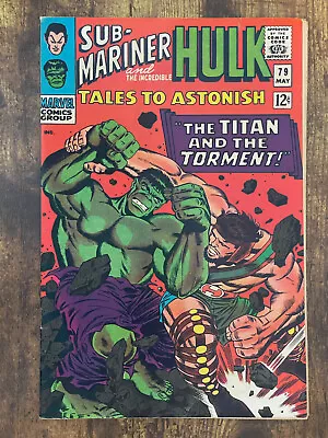 Buy Tales To Astonish #79 - GORGEOUS - Hercules Vs Hulk | Sub-Mariner - Marvel • 28.82£