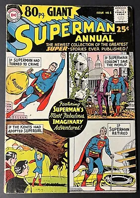 Buy 80 Pg. Giant Superman Annual #1 (August 1964) Lex Luther, Supergirl, Superboy • 59.47£