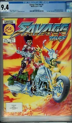 Buy SAVAGE TALES #1 CGC 9.4 WP 1st Nam MOTORCYCLE Cvr MARVEL MAGAZINE 1985 • 77.43£