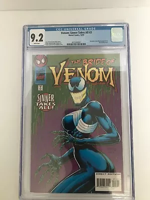 Buy VENOM: SINNER TAKES ALL #3  CGC 9.2  1st SHE-VENOM. Marvel 1995 White Pages • 39.72£