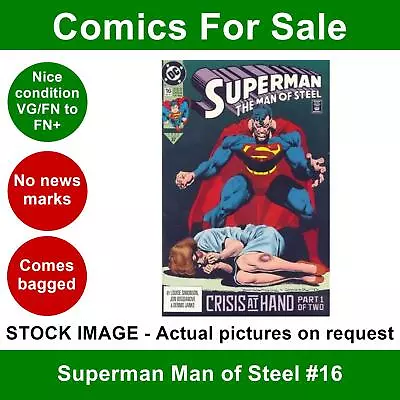 Buy DC Superman Man Of Steel #16 Comic - VG/FN+ 01 October 1992 • 3.99£