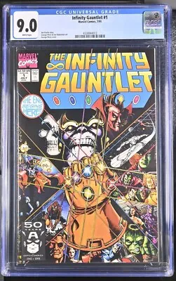 Buy The Infinity Gauntlet #1 (7/91) CGC 9.0 - Thanos With Great Cover! • 63.95£