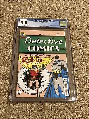 Buy Detective Comics 38 CGC 9.8 White Pages Facsimile (Rpt 1st App Of Robin) • 64.05£