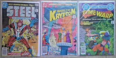 Buy 3 X 1st Editions From 1978/79 Steel No.1 , Timewarp No.1 & World Of Krypton No.1 • 1.99£
