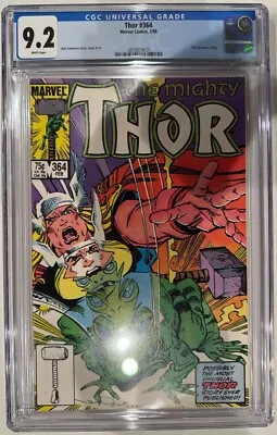 Buy THOR #364 CGC 9.2 WHITE Pages! Thor Becomes A Frog UNDERGRADED? • 39.52£