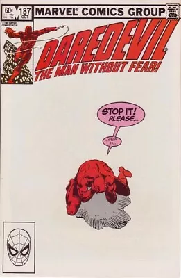 Buy DAREDEVIL #187 F/VF, Frank Miller, Direct Marvel Comics 1982 Stock Image • 5.53£