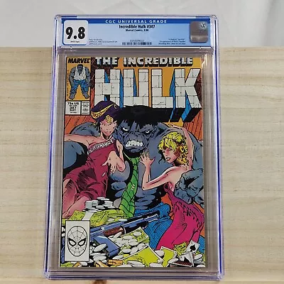 Buy Incredible Hulk #347 CGC 9.8 WP 1st Hulk As Joe Fixit Marvel Key Comic (1988) • 162.18£