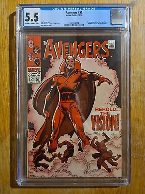 Buy Avengers #57 (1968) - CGC 5.5 - 1st App Of Vision - Marvel Comics • 399.95£